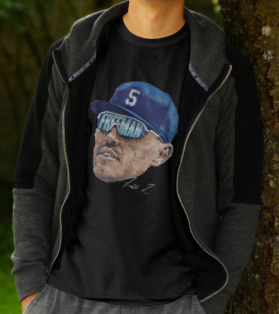 Freddie Freeman Big Face Signature 2025 Dodgers MLB Baseball World Series T-Shirt