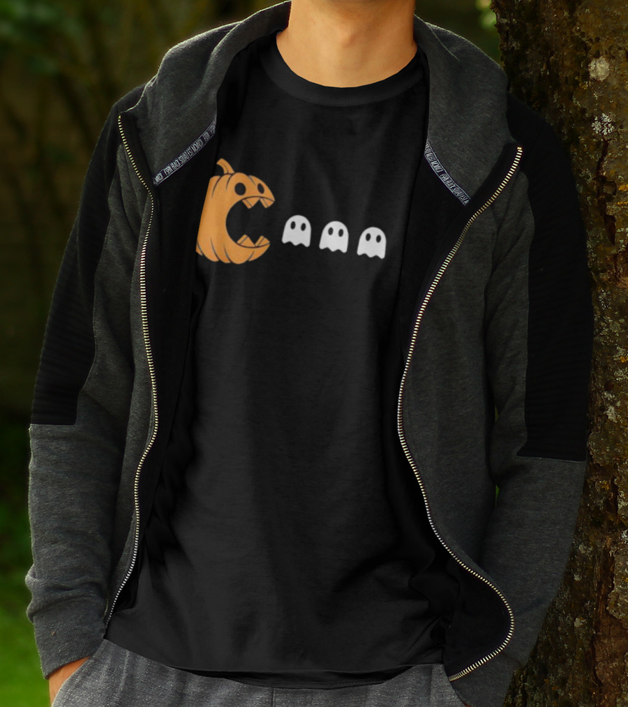 Playful Halloween Pumpkin Ghost Muncher T-Shirt