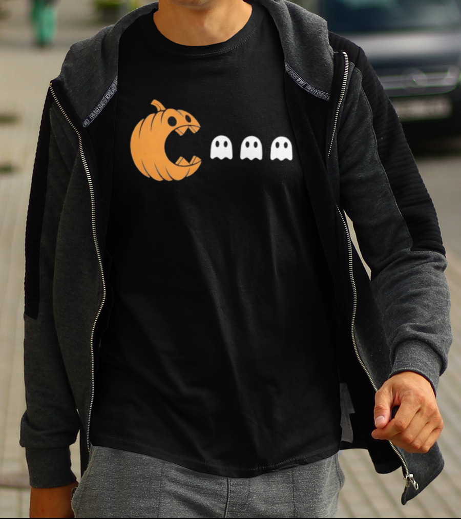 Playful Halloween Pumpkin Ghost Muncher T-Shirt
