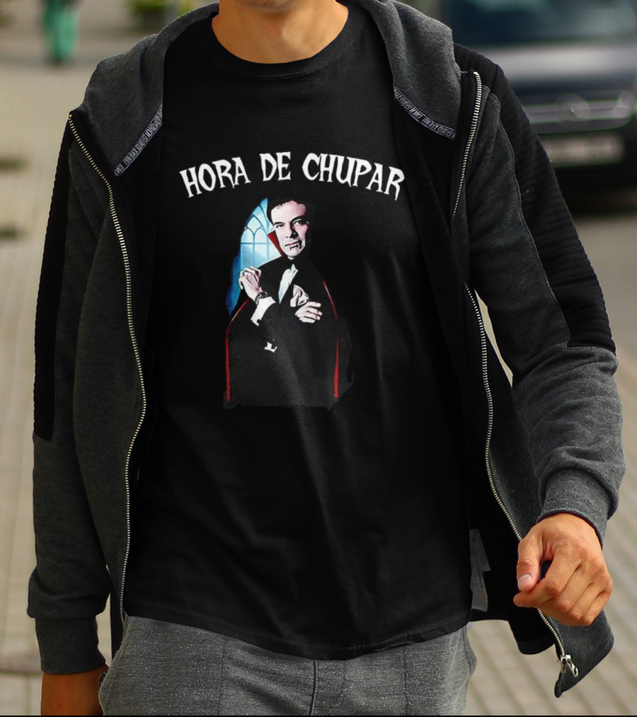 Hora De Chupar Count Dracula Classic Gothic Vampire Design T-Shirt