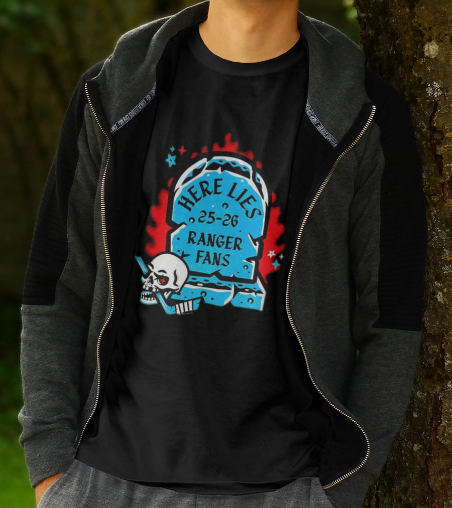 New York Rangers Fans Halloween Tombstone 2025 2026 T-Shirt