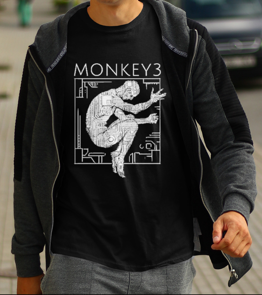 Monkey3 Welcome To The Machine Album Cover Silhouette T-Shirt