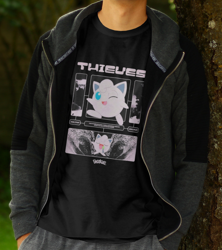 Thieves 100 Jigglypuff Pokémon Sleep Theme T-Shirt