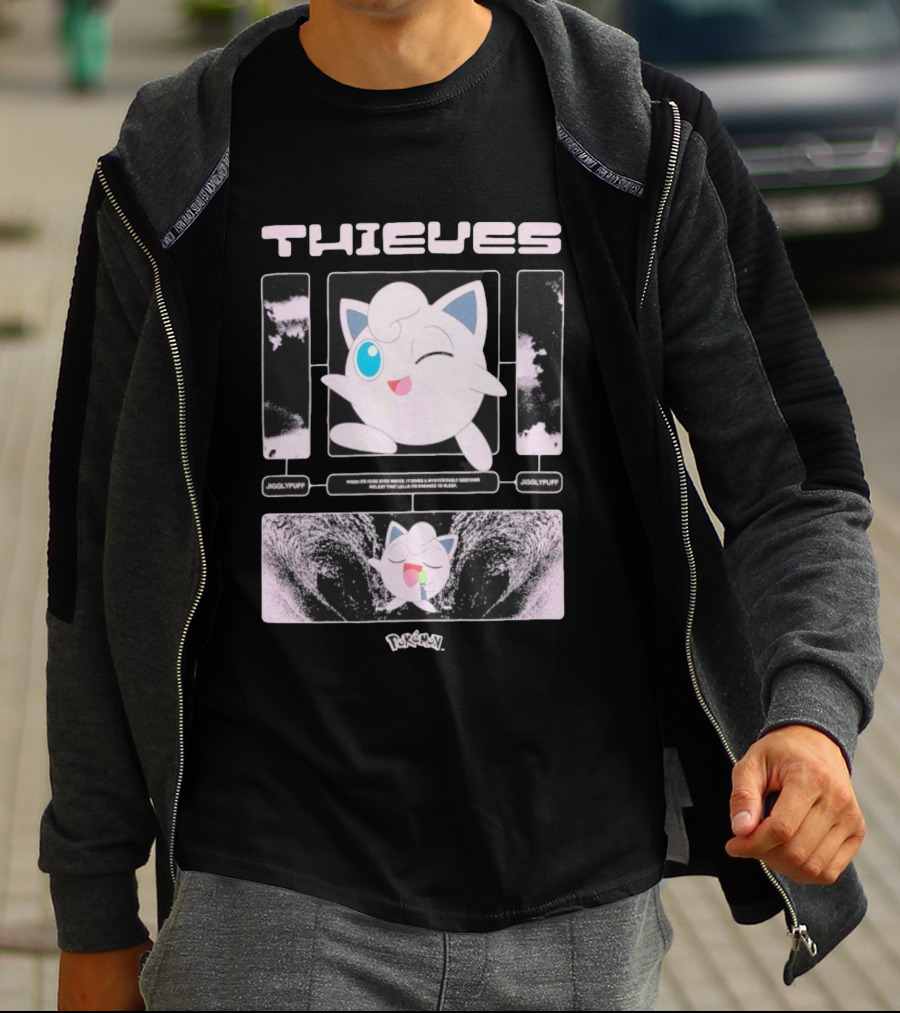 Thieves 100 Jigglypuff Pokémon Sleep Theme T-Shirt