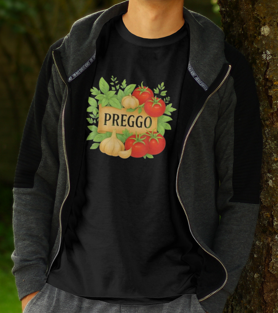 Prego Sauce Inspired Preggo Cute Pregnancy Announcement Costume T-Shirt