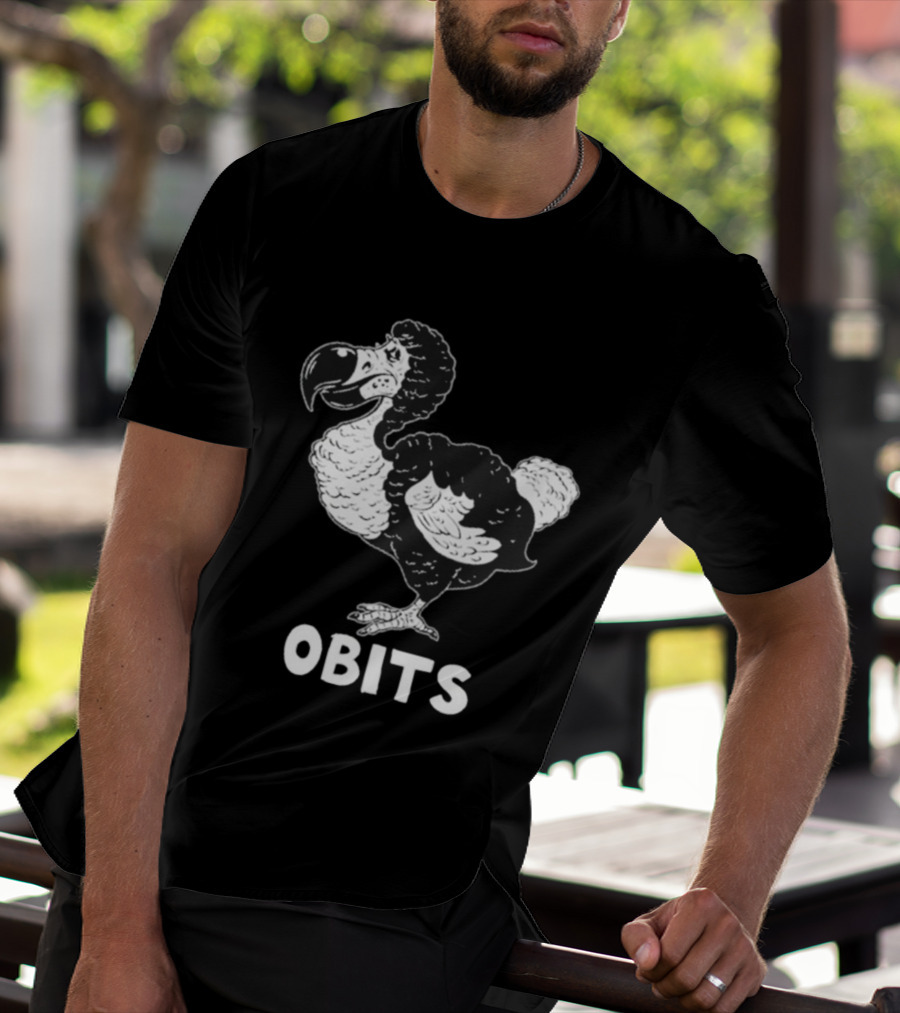 OBITS Dodo Bird Black And White Cartoon T-Shirt