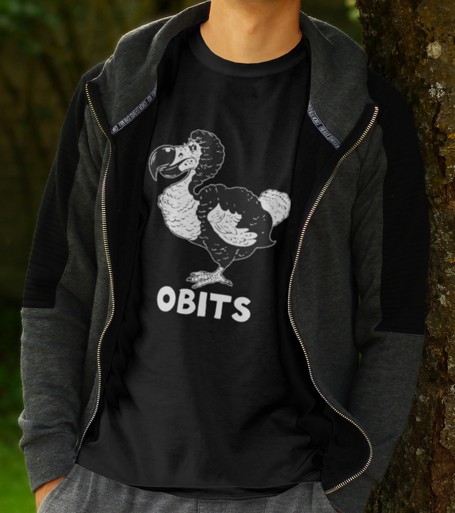 OBITS Dodo Bird Black And White Cartoon T-Shirt