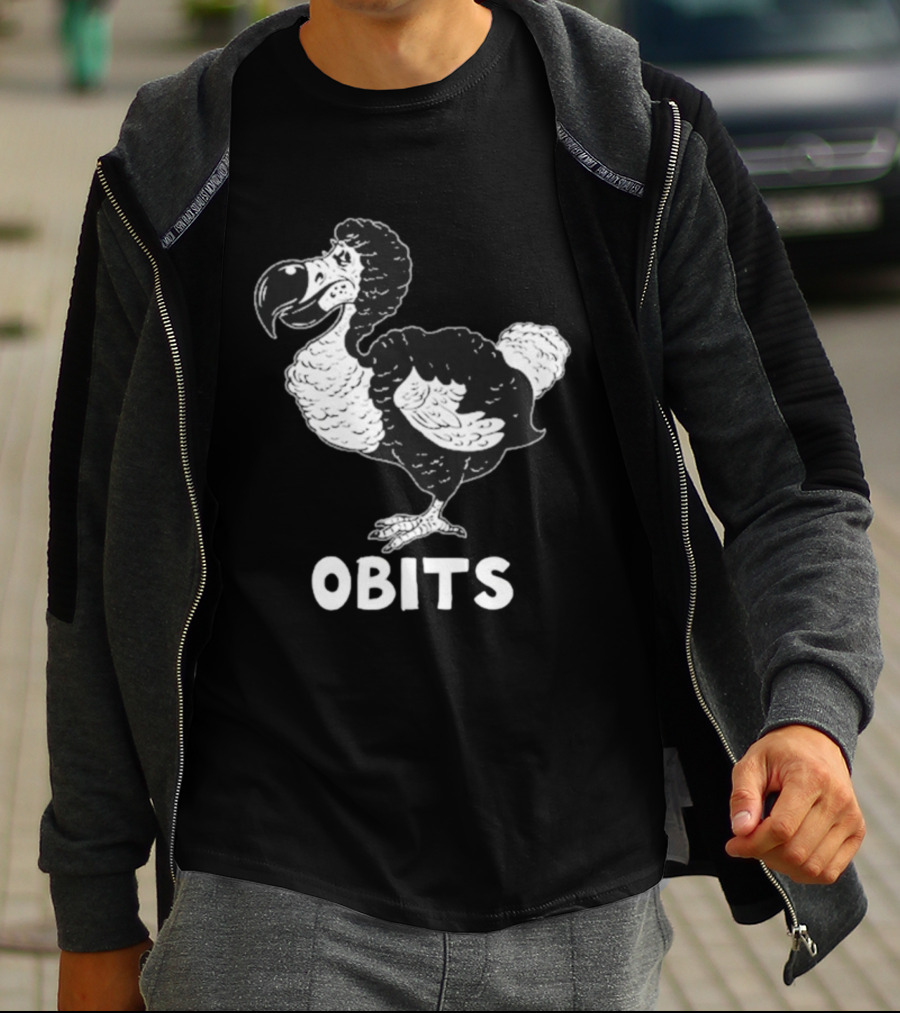 OBITS Dodo Bird Black And White Cartoon T-Shirt