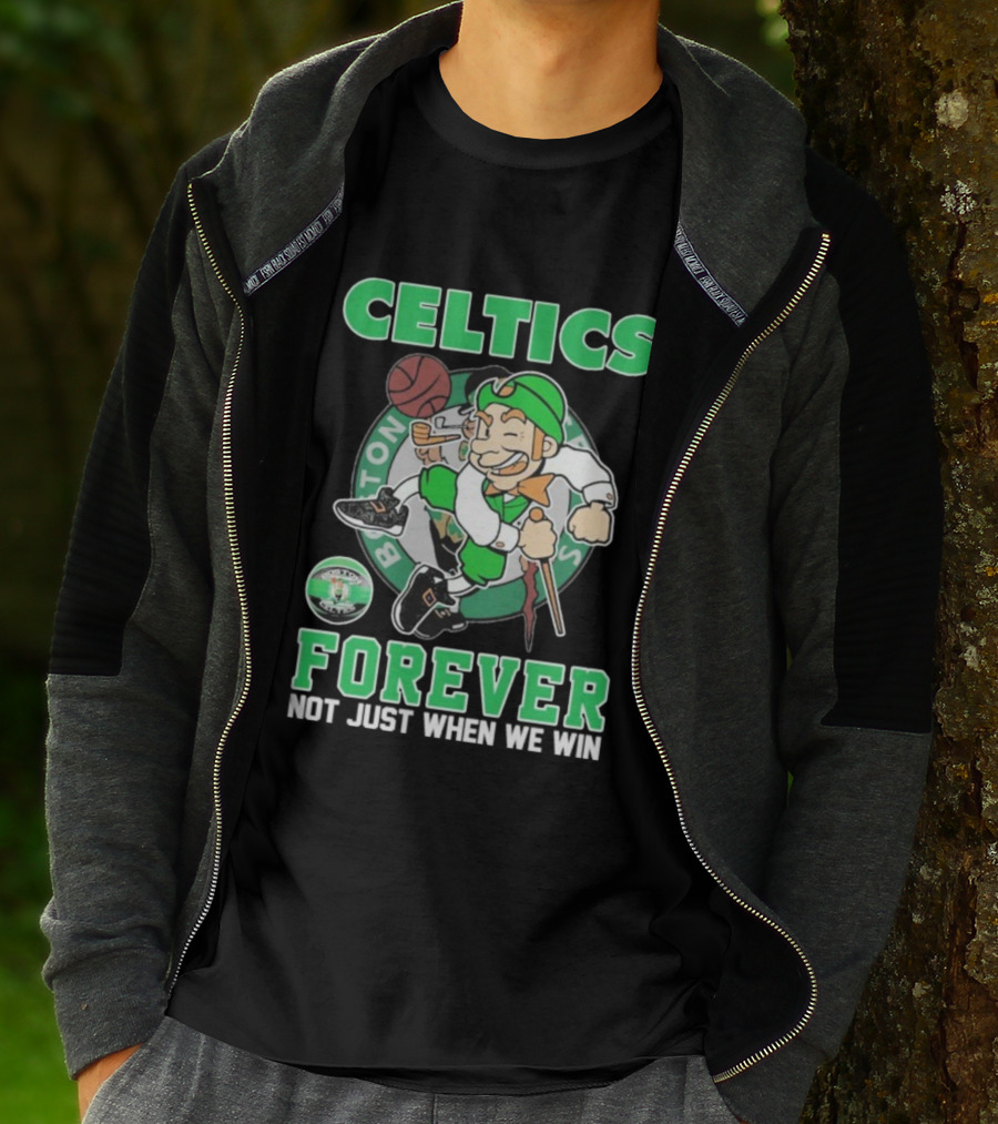 Boston Celtics Forever Team Logo Fan Mascot T-Shirt
