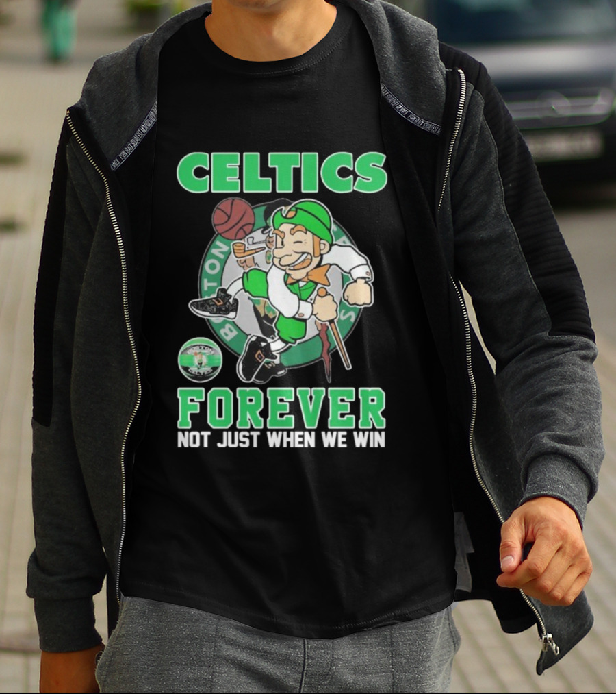 Boston Celtics Forever Team Logo Fan Mascot T-Shirt