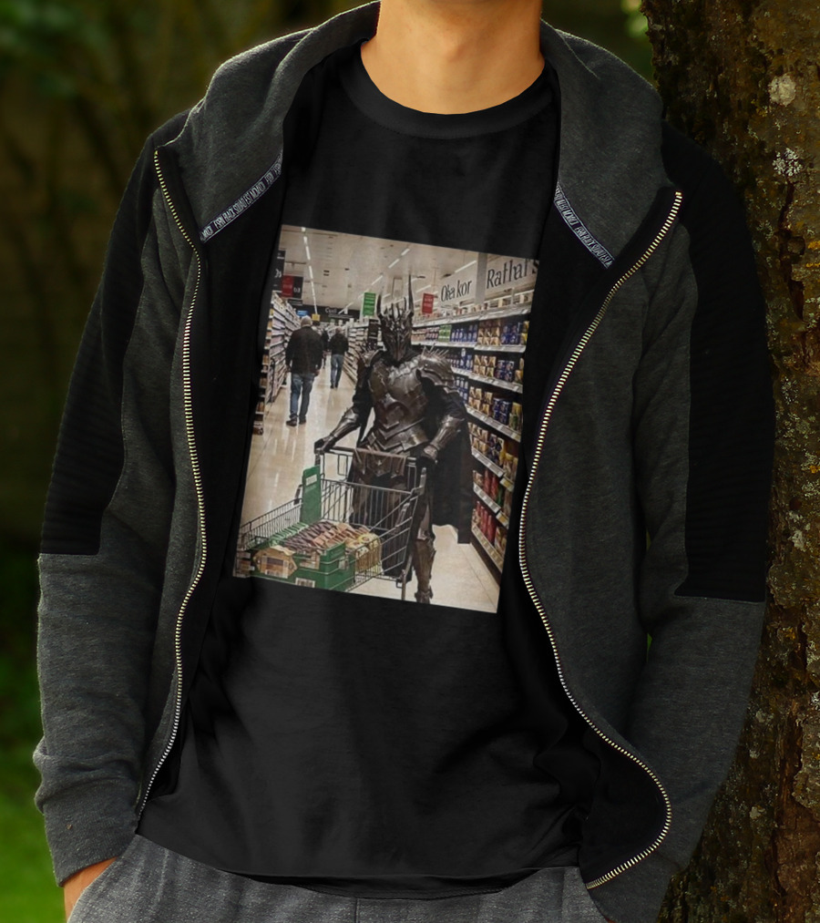 Sauron Shopping Adventure In Grocery Aisle T-Shirt