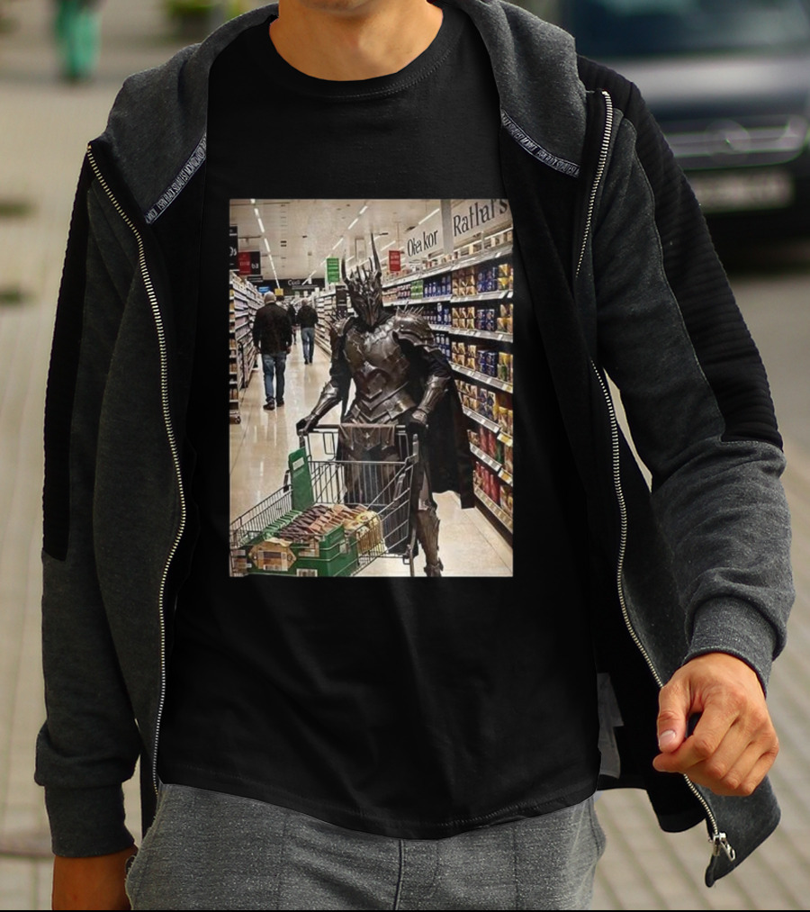 Sauron Shopping Adventure In Grocery Aisle T-Shirt