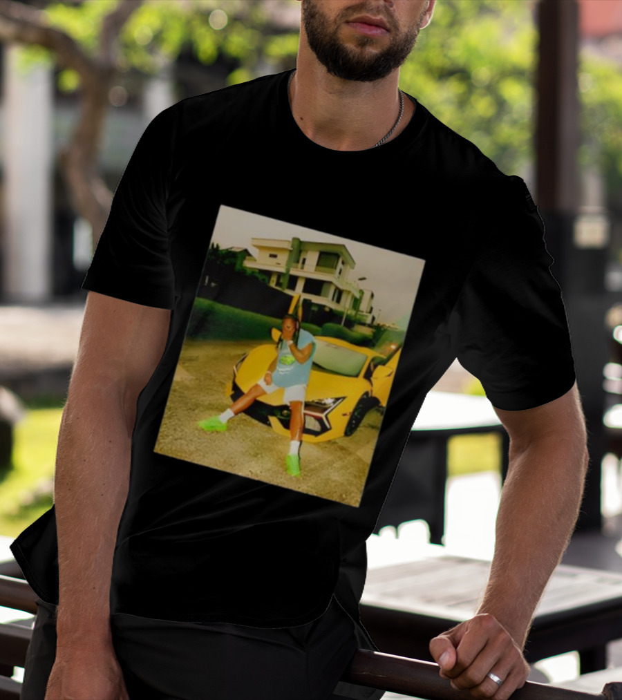 Thatojoboy Burna Boy Armless Style Yellow Sports Car Scene T-Shirt