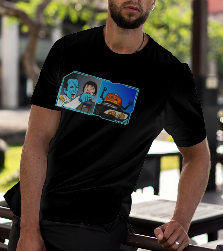 Thrawn Meme Vs. Chopper Star Wars Rebels Pizza Argument T-Shirt