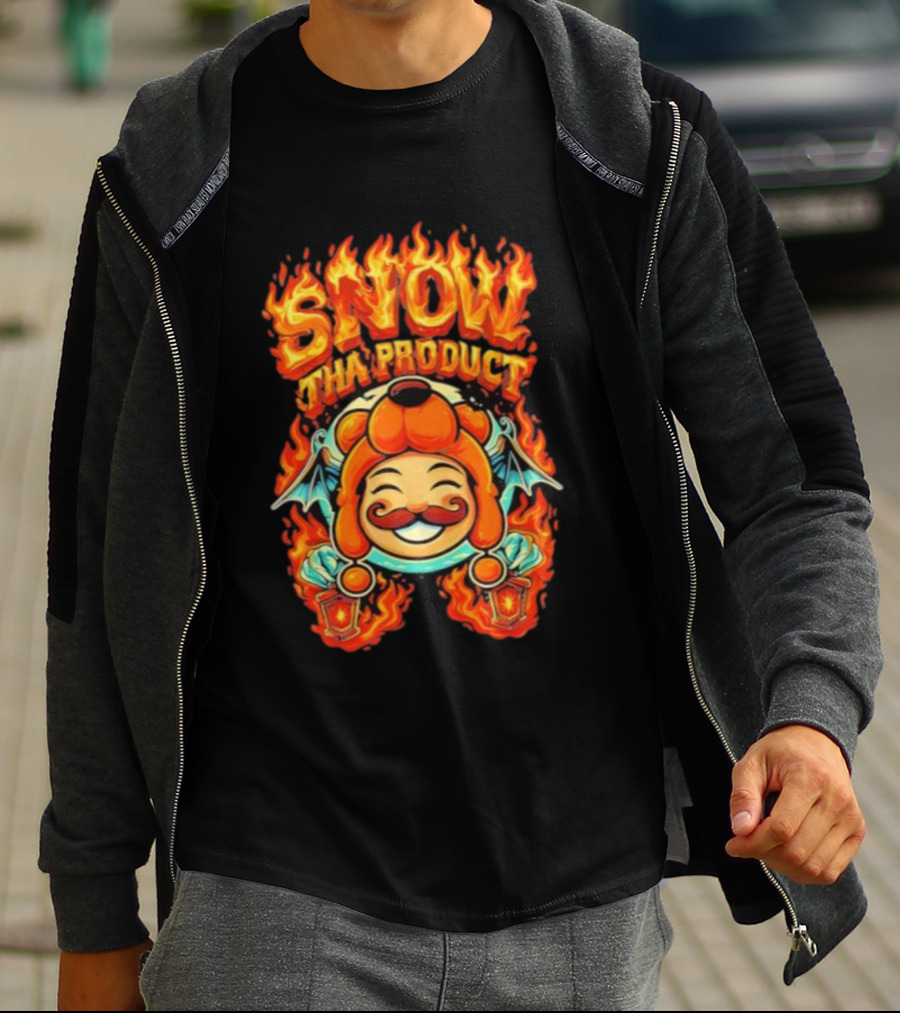 Snow Tha Product Fiery Bat Lanterns Halloween T-Shirt