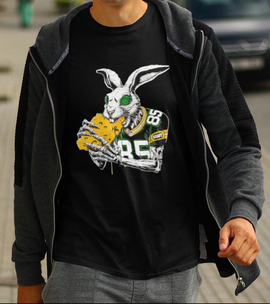 Tucker Kraft Green Bay Packers Rabbit 85 Cheese Eater T-Shirt