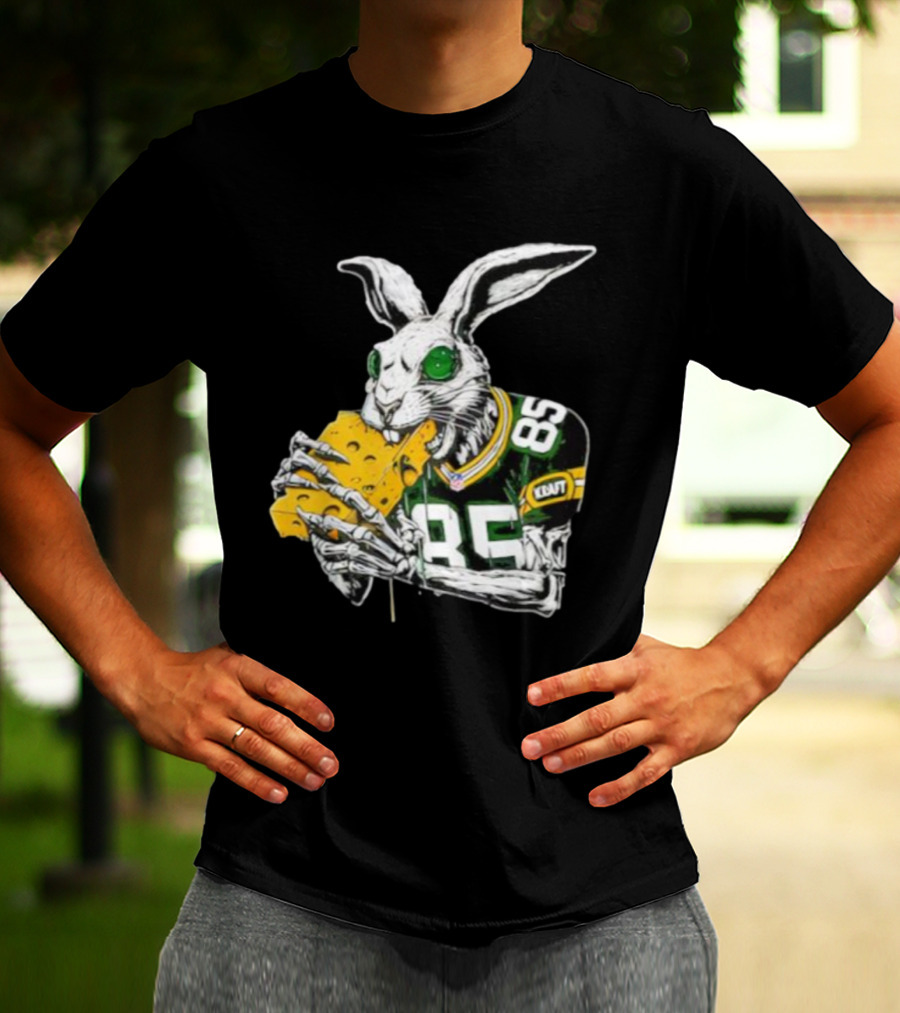 Tucker Kraft Green Bay Packers Rabbit 85 Cheese Eater T-Shirt