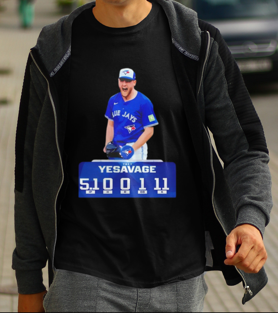 Trey Yesavage Toronto Blue Jays MLB Player World Series 2025 5.1 IP 0 H 1 R 11 K T-Shirt