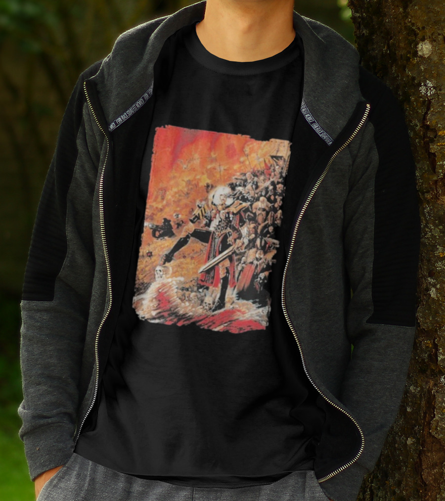 Warhammer Grimdark Canoness Veridyan Battle Scene Fantasy Artwork T-Shirt