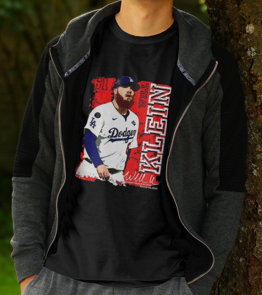 Will Klein Los Angeles Dodgers Number 61 Greatest Game Of All Time 2025 Signature T-Shirt