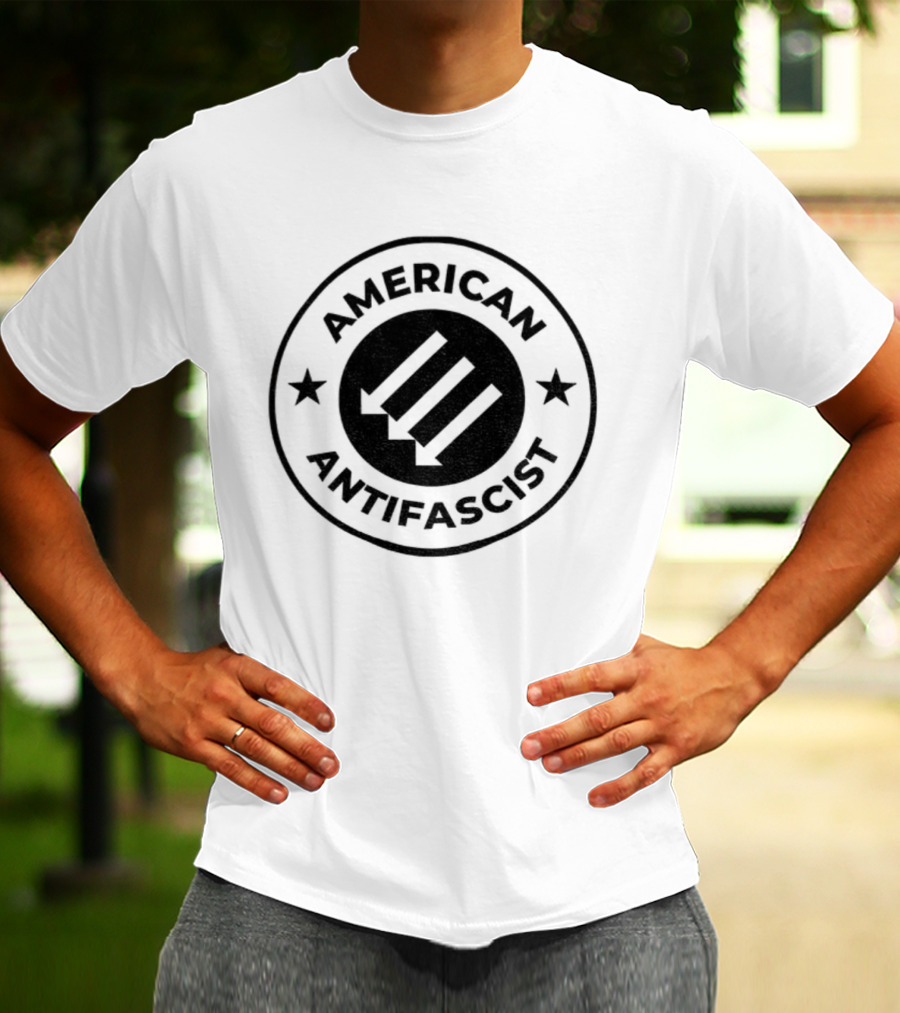 American Antifascist Three Arrows Symbol Political Emblem T-Shirt