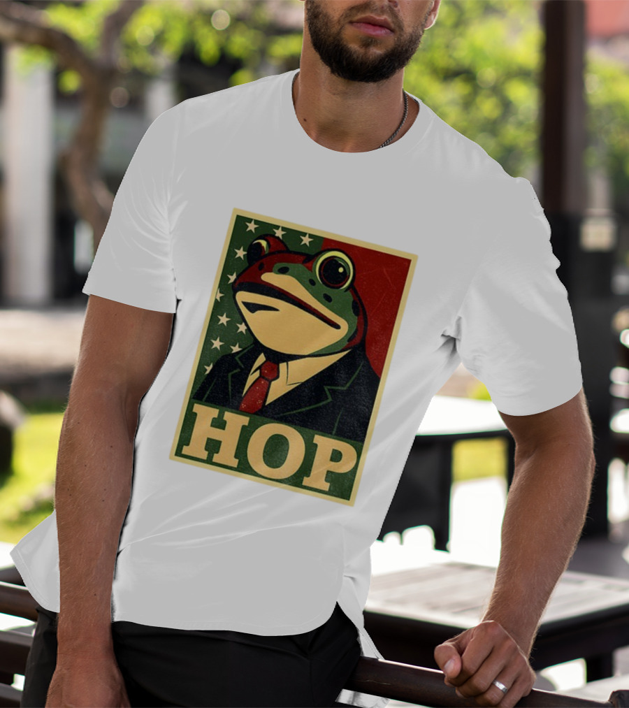 Frog HOP Portland Protest Anti ICE Anti Fascism American Flag T-Shirt