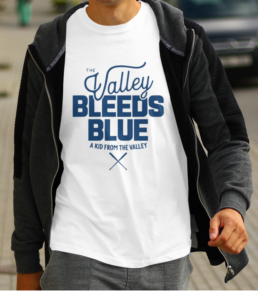 Toronto Blue Jays The Valley Bleeds Blue A Kid From The Valley MLB Baseball 2025 T-Shirt