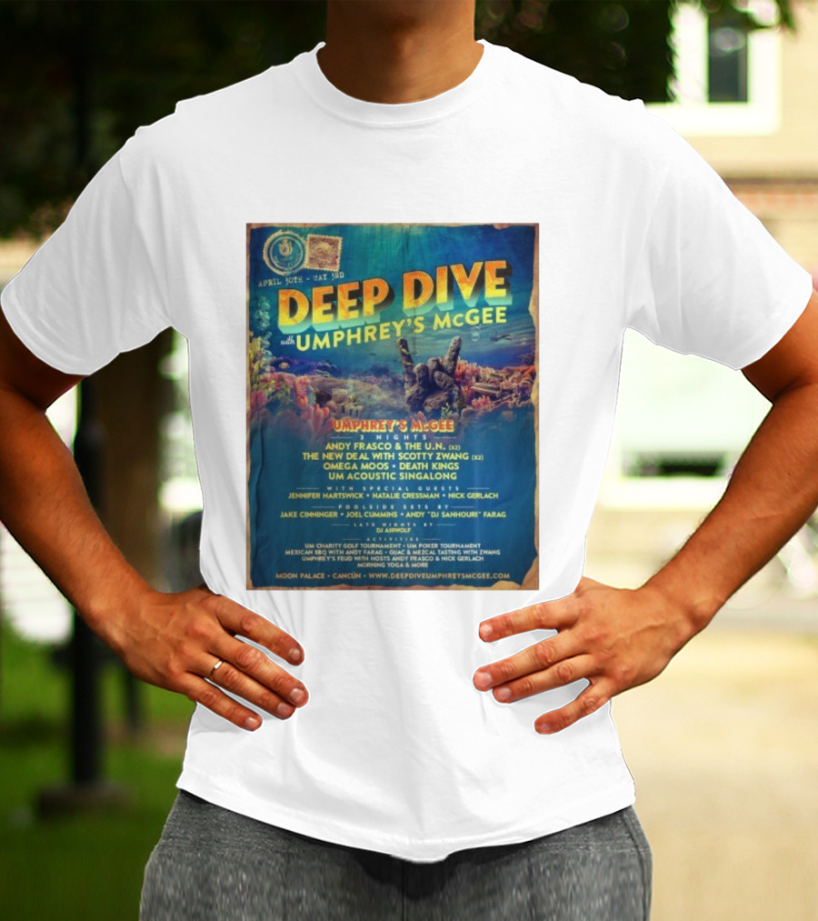 Deep Dive With Umphrey's McGee Cancun April 30th-May 3rd Moon Palace Events T-Shirt