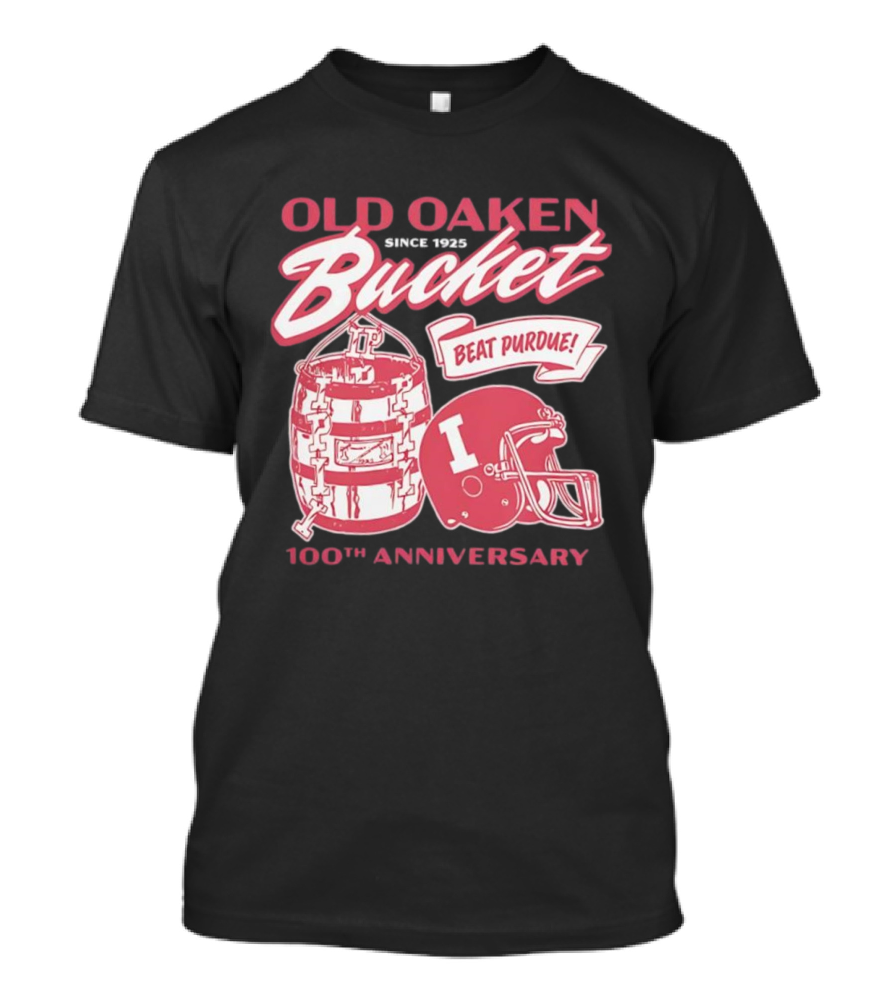 Old Oaken Bucket Indiana Hoosiers 100th Anniversary Beat Purdue Helmet T-Shirt