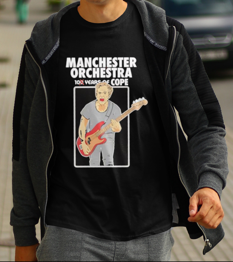 Manchester Orchestra 100 Years Of Cope Bass Guitar Illustration T-Shirt