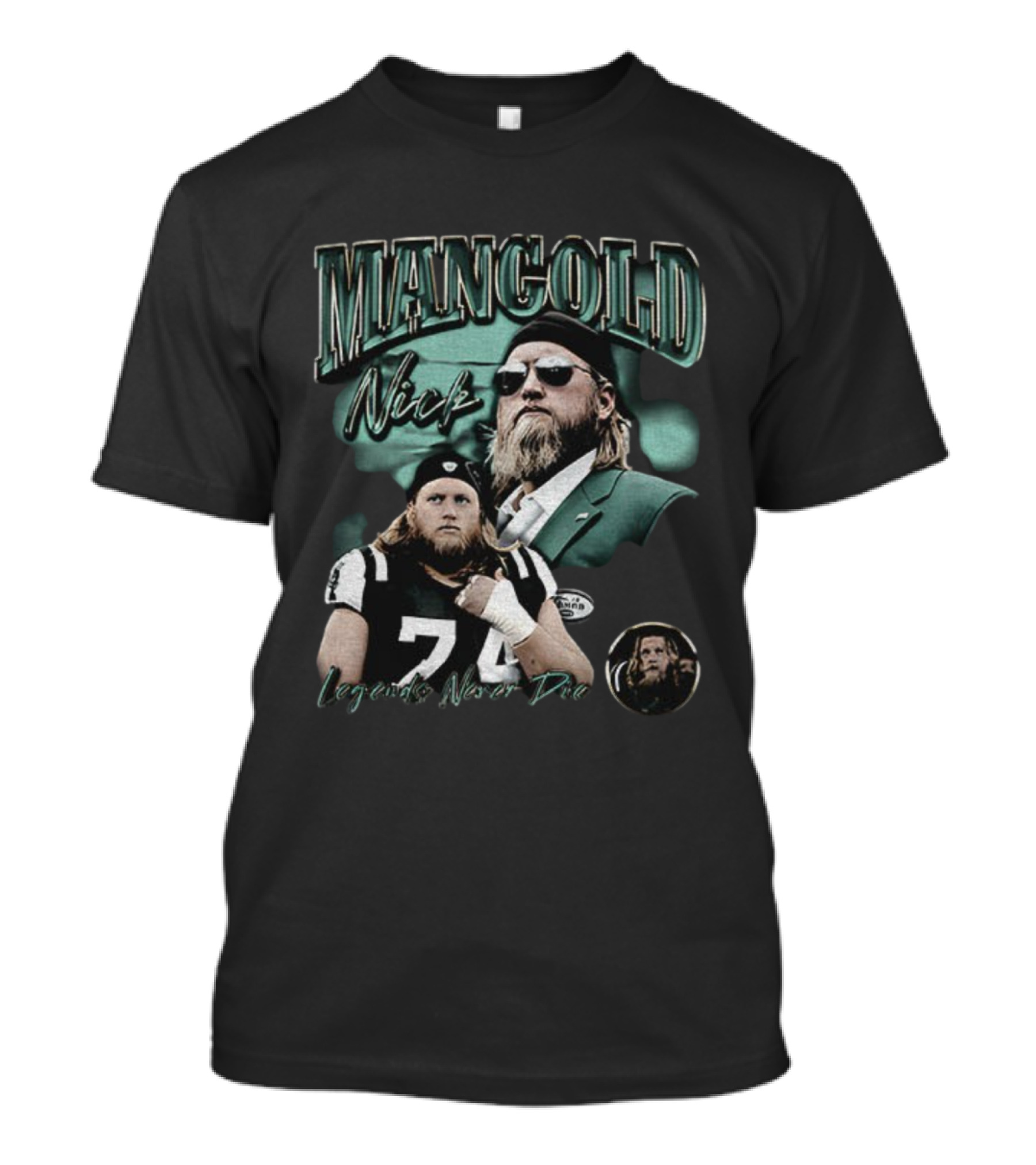 Nick Mangold New York Jets NFL Legends Never Die 74 T-Shirt