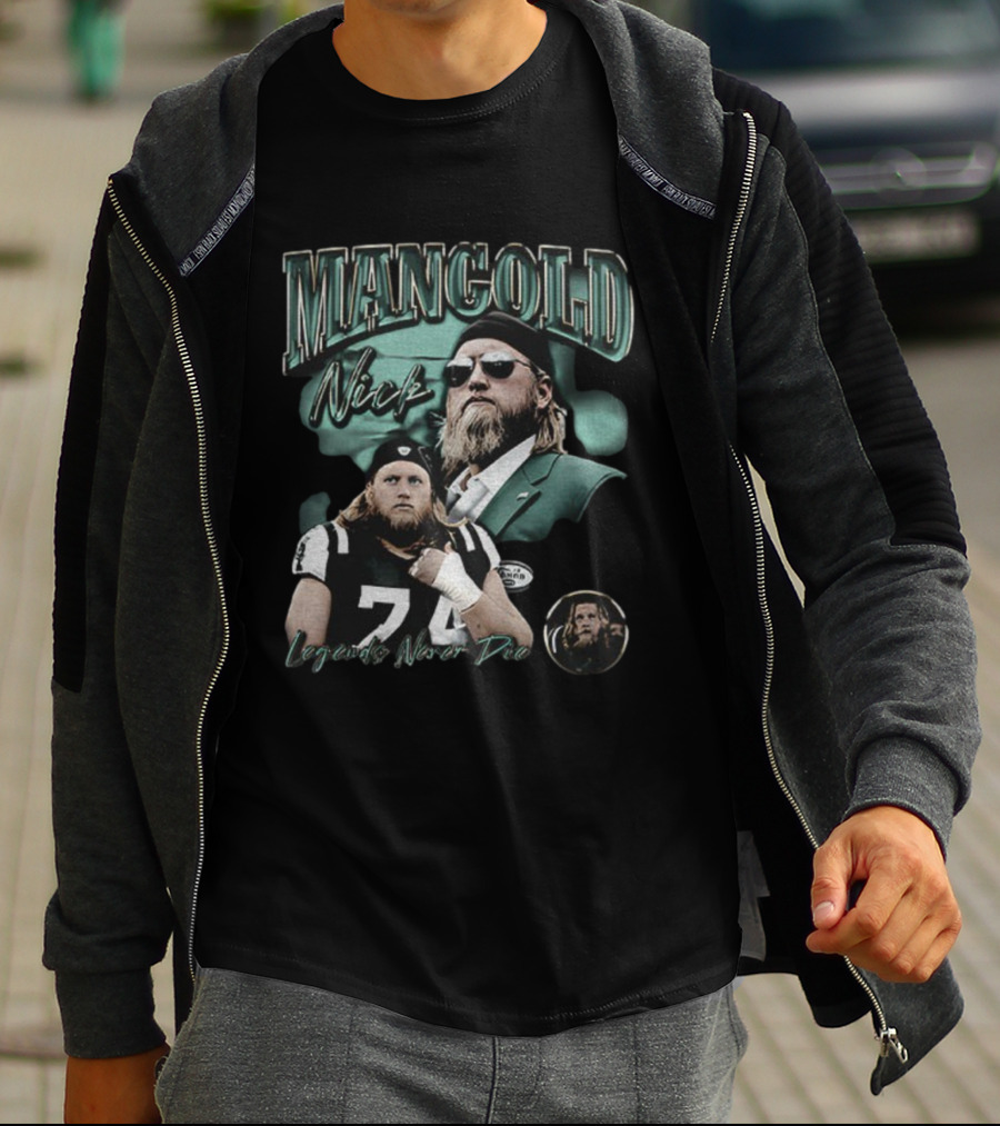 Nick Mangold New York Jets NFL Legends Never Die 74 T-Shirt