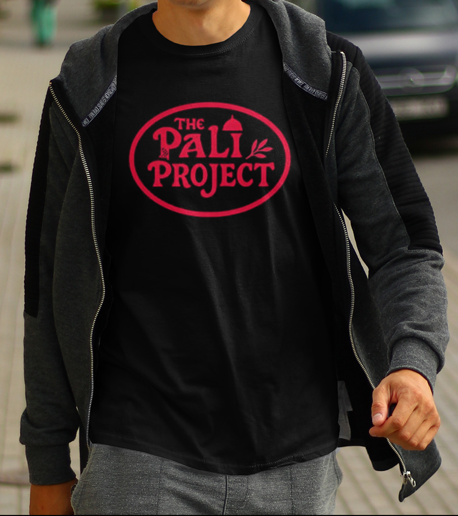 The Pali Project Heritage Red Text Oval Icon T-Shirt