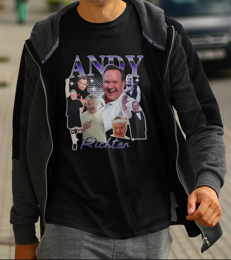 Andy Richter Collage Variety Expressions Laughter And Performance T-Shirt