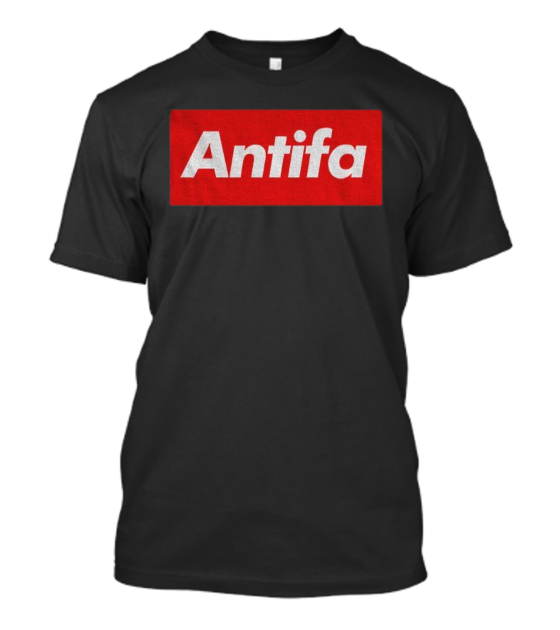 Antifa Supre American Antifascist Political Red Rectangle T-Shirt