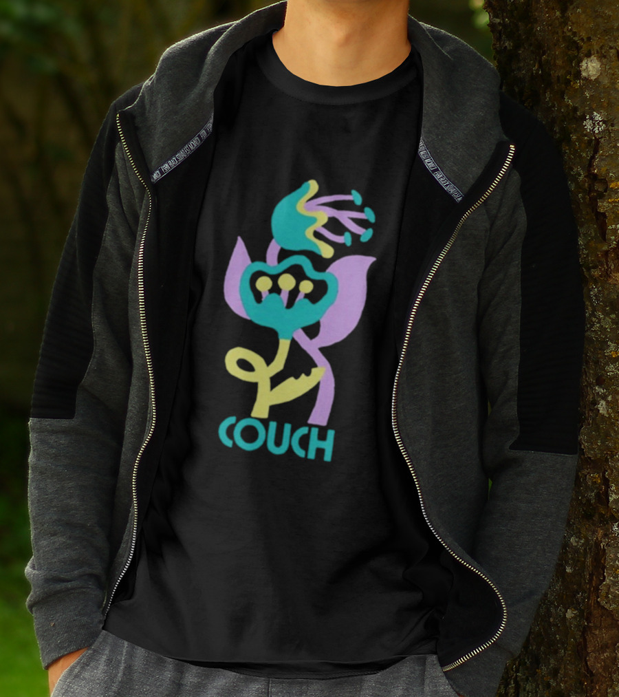 Couch Lily Flower Vibrant Abstract Botanical T-Shirt