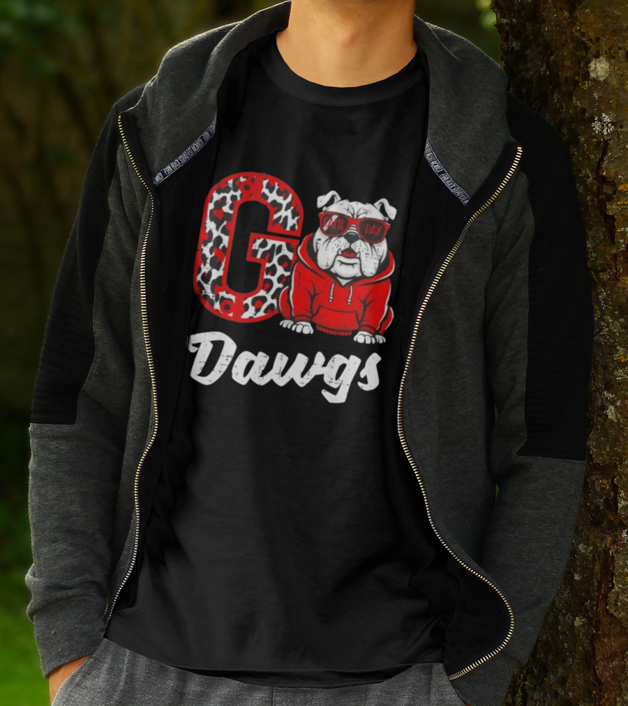 Go Dawgs Game Day Bulldog Football T-Shirt