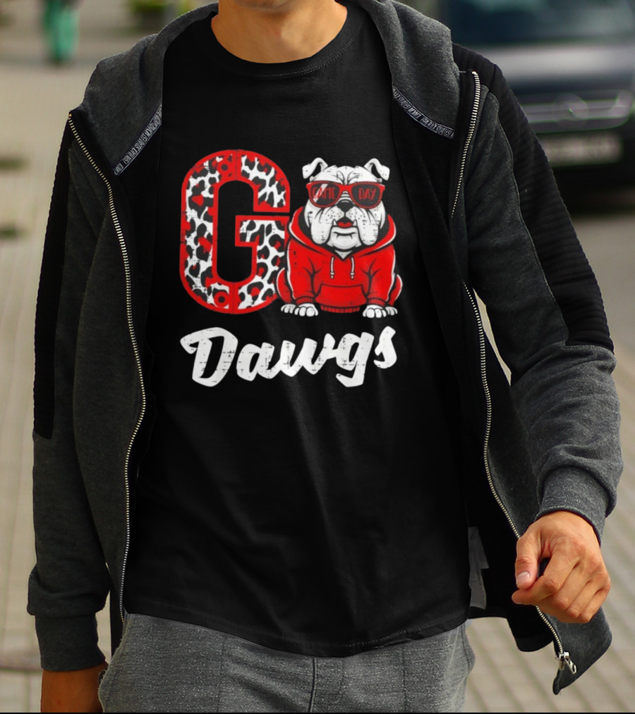Go Dawgs Game Day Bulldog Football T-Shirt