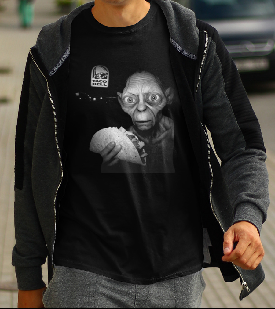 Taco Bell Gollum Goblin And Taco Ring Vintage Mashup T-Shirt