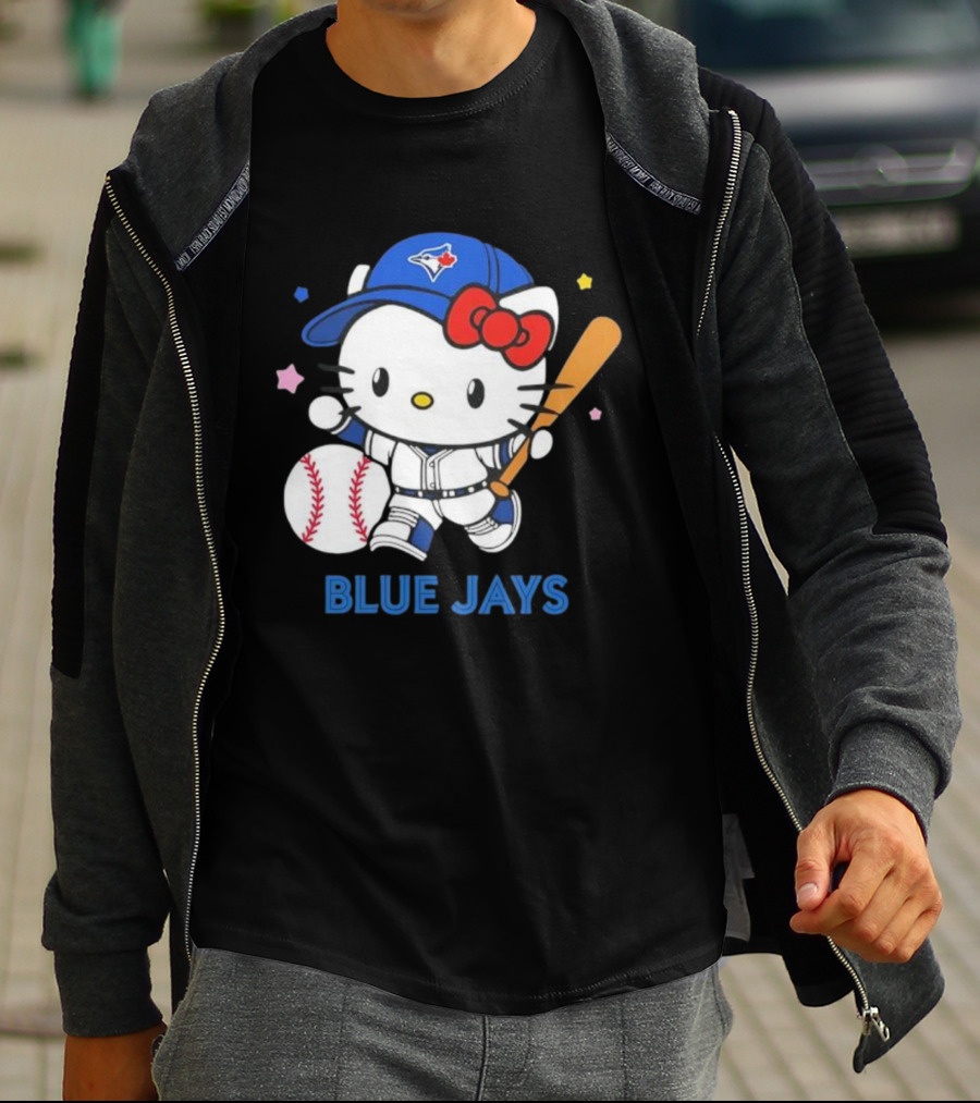 Toronto Blue Jays Hello Kitty Baseball Player Collaboration T-Shirt
