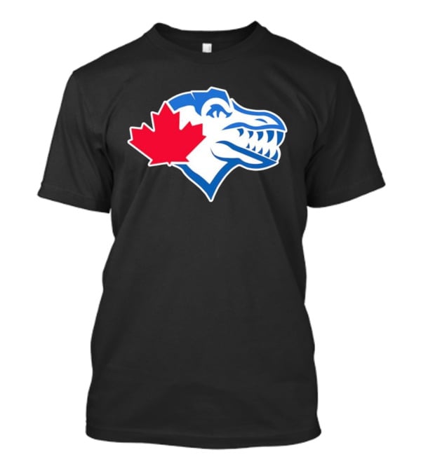 Toronto Raptors Blue Jays Mashup Maple Leaf Emblem T-Shirt