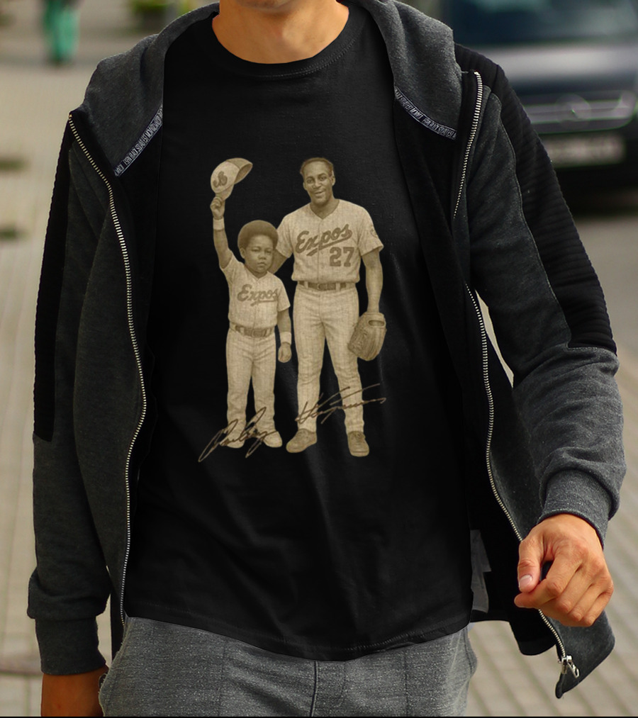 Vladimir Guerrero Jr. And Sr. Expos MLB Baseball Signature Vintage T-Shirt
