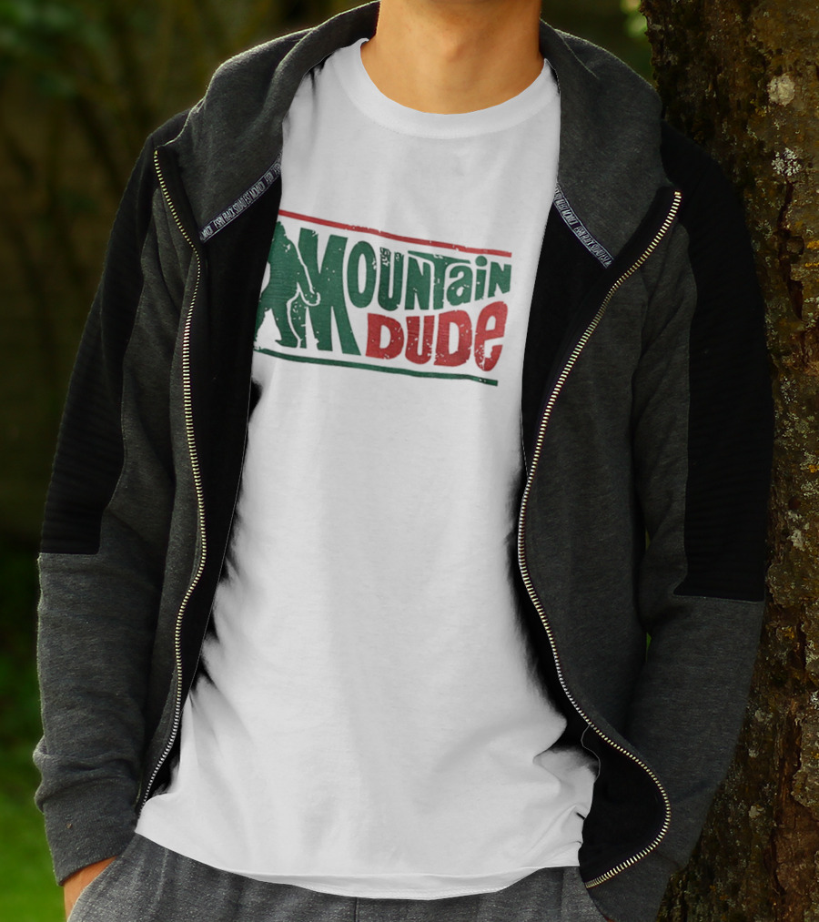Bigfoot Mountain Dude Retro Hiking Adventure T-Shirt