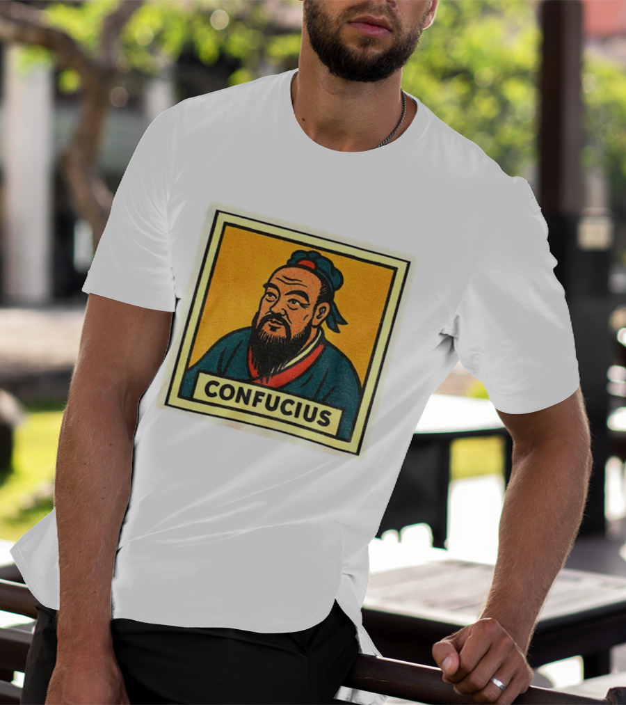 Confucius Retro Comic Style Chinese Philosopher Art T-Shirt