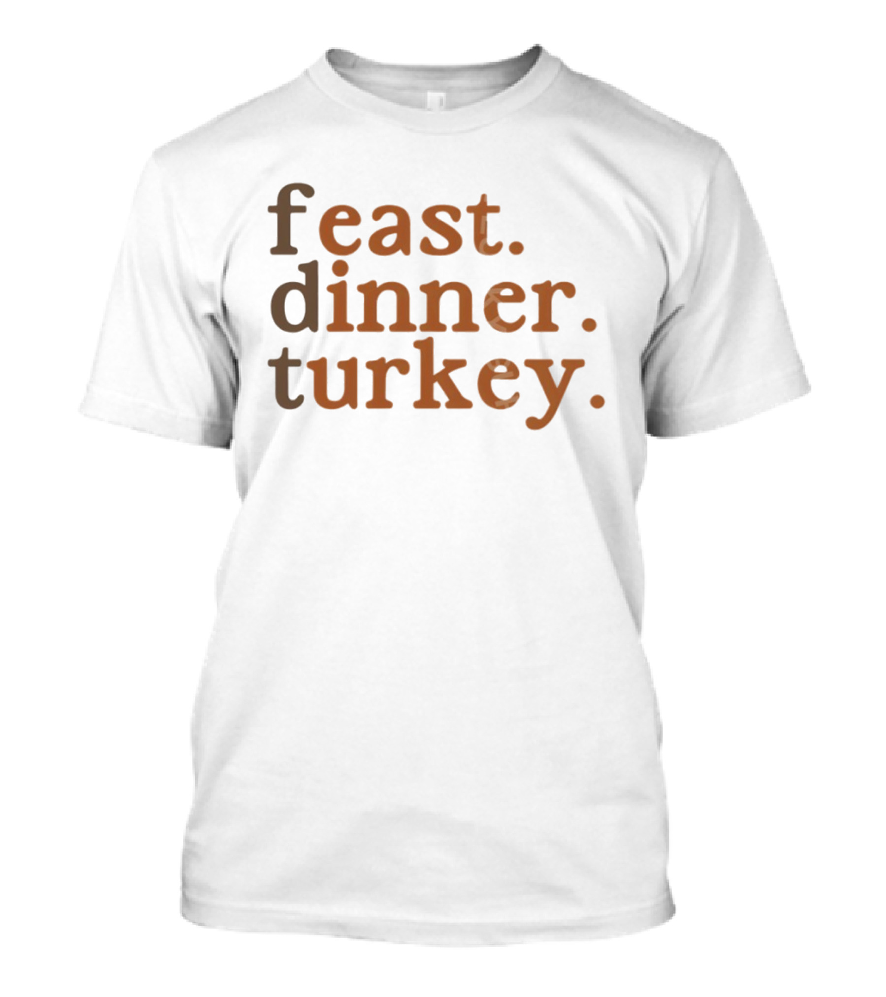 Feast Dinner Turkey Minimalist Pro-Immigrant Thanksgiving FDT T-Shirt