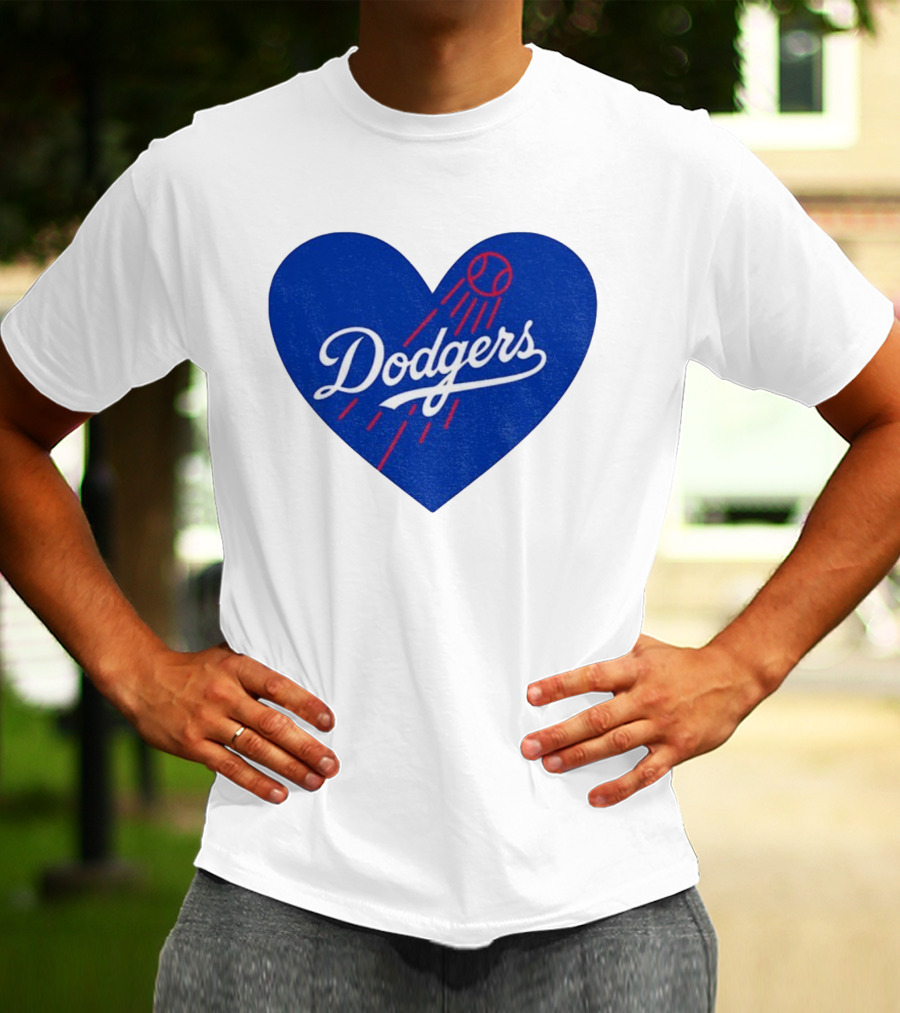 Los Angeles Dodgers Heart MLB Baseball World Series 2025 T-Shirt