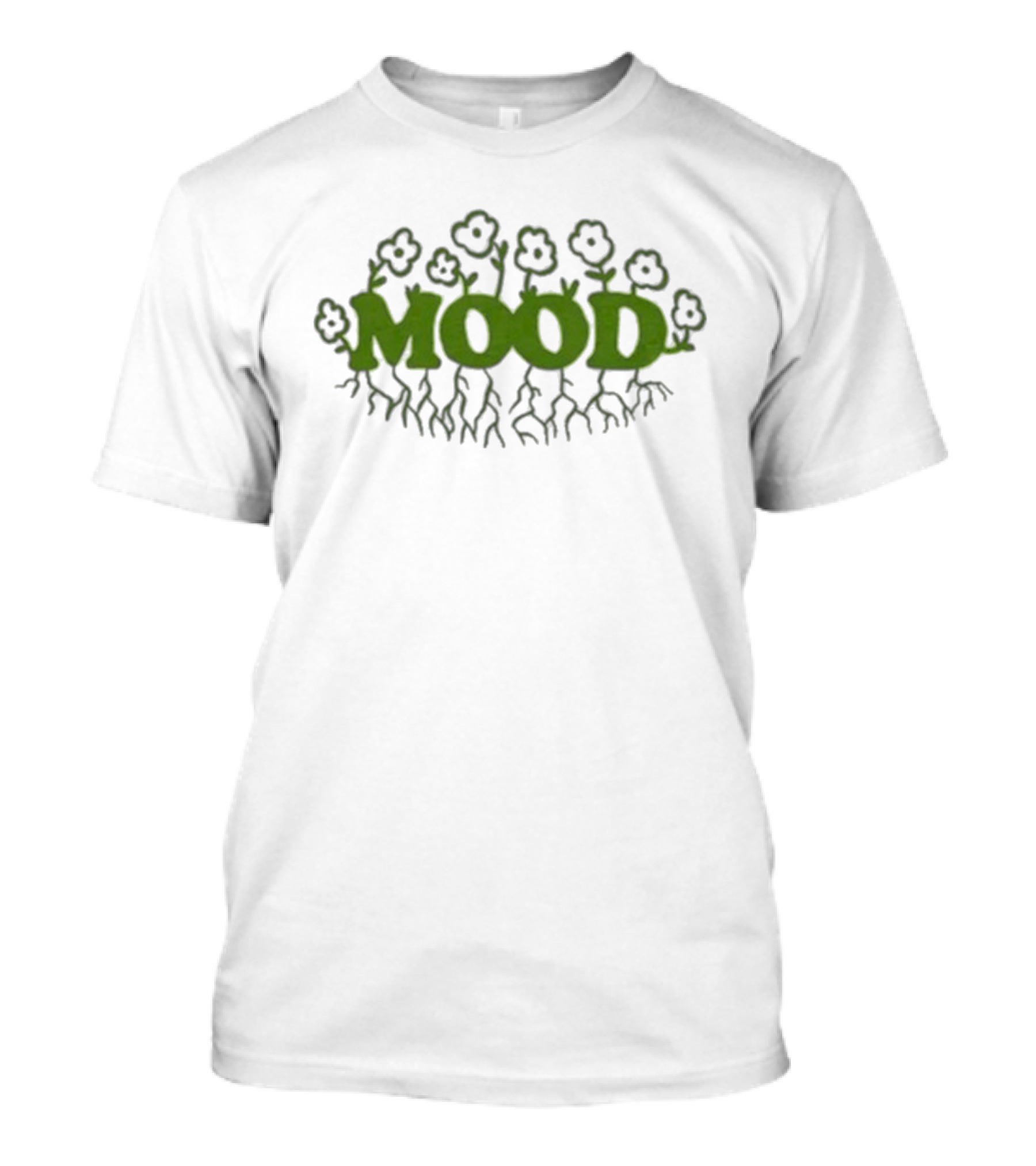 Mood Roots With Flowers Design T-Shirt
