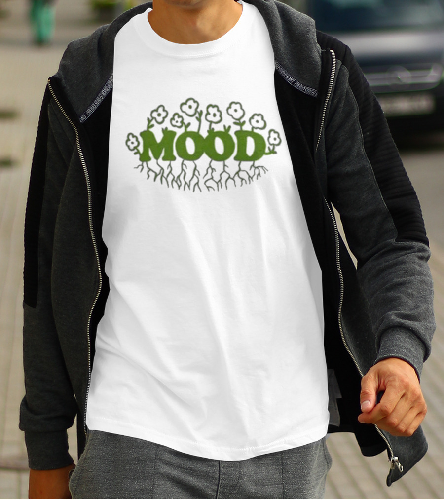 Mood Roots With Flowers Design T-Shirt
