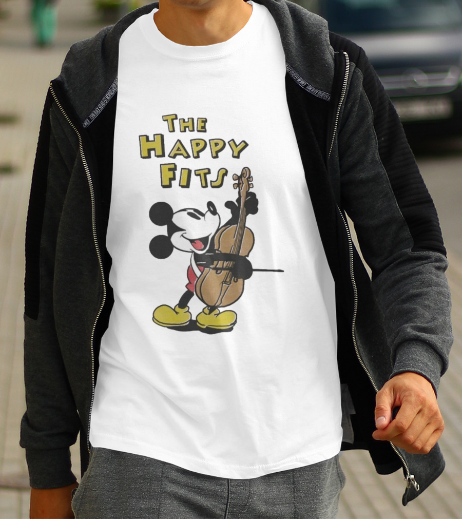 The Happy Fits Steamboat Willie Mickey Mouse Cello Violin T-Shirt