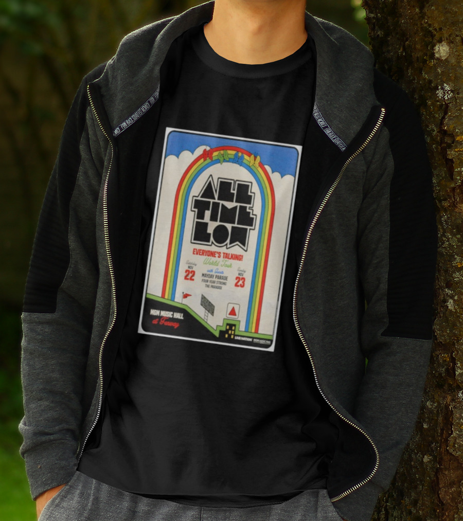 All Time Low Everyone's Talking World Tour MGM Music Hall Fenway Nov 22-23 2025 Mayday Parade Four Year Strong The Parade T-Shirt